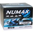 La batterie de vélo de moto de Numax YTX4LBS 12v remplace YTX4L-BS-0