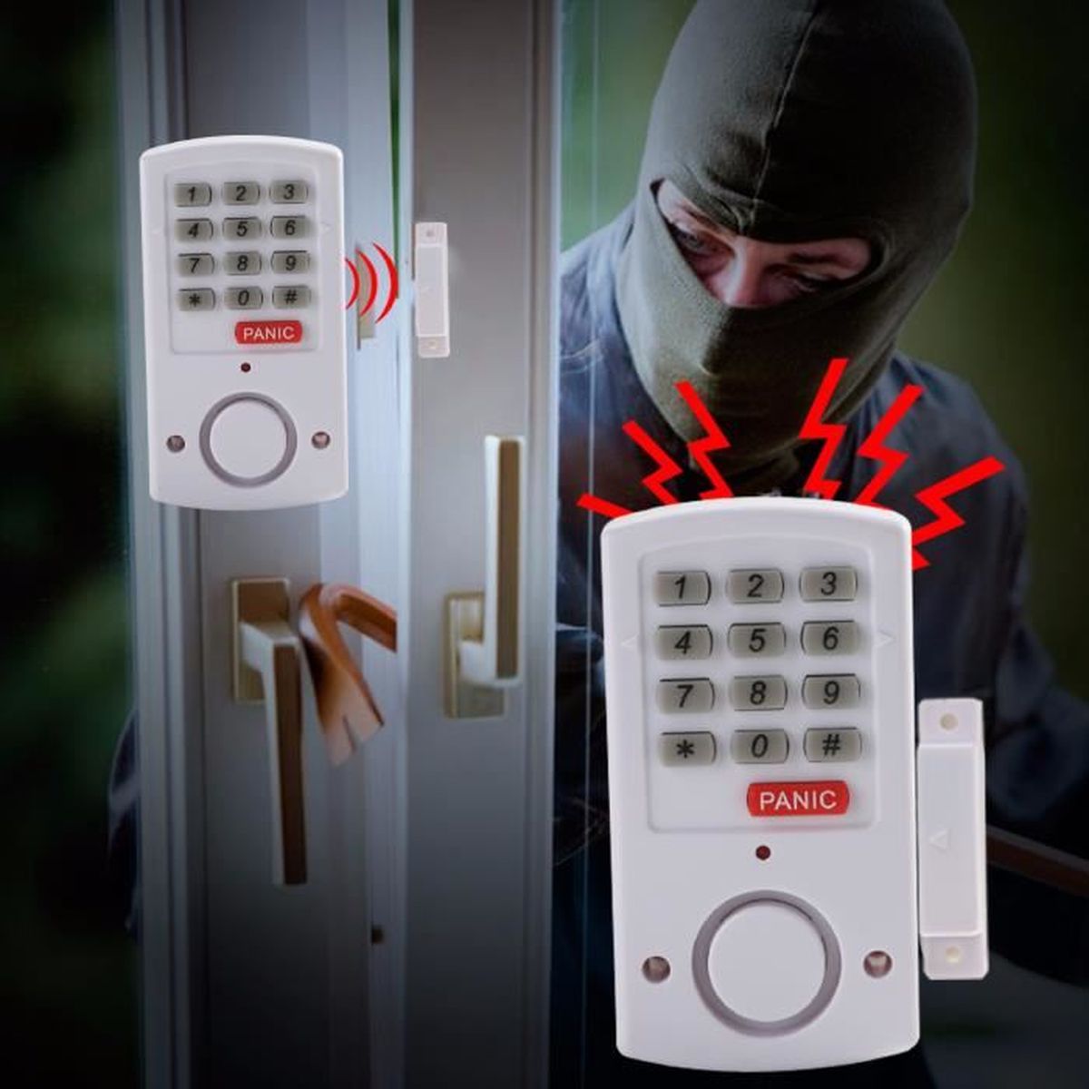 Protection Anti-effraction Détecteur de fenêtre Récepteur 6 canaux Alarme de fenêtre Sonnette d/' Capteur de Porte avec capteur magnétique Système d/'alarme de sécurité à Domicile sans Fil