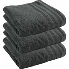 COTON PUR Lot de 3 draps de douche "Spa" 70 x 140 cm / 400 gr/m² - "Spa" Ardoise