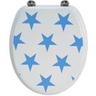 ARVIX Abattant de toilette en bois compressé MDF Etoiles Bleues Siege WC standard