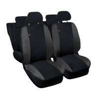 Lupex Shop Housses de siège auto compatibles pour Grande Punto 5p Noir Gris Foncè
