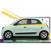 Renault Twingo 3 bandes latérales droite et gauche - JAUNE - Kit Complet  - Tuning Sticker Autocollant Graphic Decals