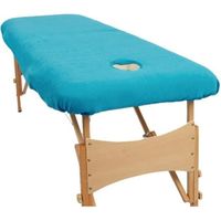 MFB ® - Drap Housse de protection pour table de massage Turquoise classique avec trou visage