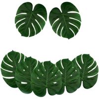 MTEVOTX  Lot de60 feuilles de palmier artificielles pour décoration hawaïenne, luau, jungle, plage, fête à thème, mariage,30x29cm