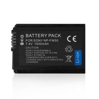 Batterie Li-ion Rechargeable pour Sony NP-FW50 DSLR ILCE-6000 DSLR Caméra 1500mAh Grande Capacité