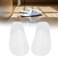 Pwshymi - 50 paires de chaussons jetables antidérapants unisexes - pour la maison, le spa, l'htel et les invités - blanc-27x10.5cm