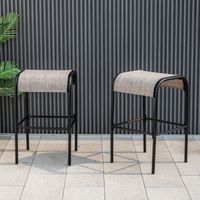 COSTWAY Lot de 2 Tabourets de Bar Pivotants - Dossier Rembourré et Accoudoirs Incurvés - Pieds en Métal pour Cuisine, Café Beige - Maison COSTWAY Lot de 2 Tabourets de Bar Pivotants - Dossier Rembourré et Accoudoirs Incurvés - Pieds en Métal pour Cuisine, Café Beige - Maison