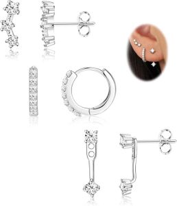 Boucles D'oreilles Créoles Bali En Argent Massif 925 - Taille 1,8 Cm, Fermoir à Clous, Mixte - Bijouxia