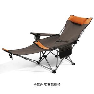 CHAISE DE CAMPING Tissu kaki - Chaise de camping pliante portable, S