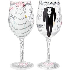Verre à vin Lolita Setw-5522A Verre Bride & Groom Set Coffret 