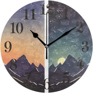 Details about   PENDULE MURALE HORLOGE montagnes nuage de brouillard 12 FORMES FR 3886 