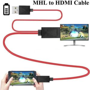 Adaptateur HDMI HDTV 1080p 4k Câble 1m pour iPhone iPad et Android