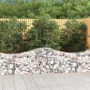 CLÔTURE - GRILLAGE Panier de gabions arqué - FDIT - 200x50x60/80 cm - Fer galvanisé