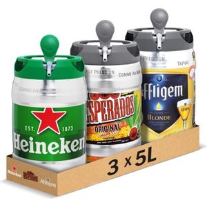 BIERE Pack Bière - Heineken, Desperados Original, Affligem Blonde - mix 3 fûts de 5L