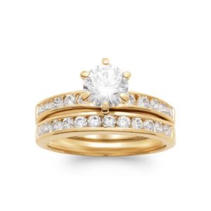 Bague bombée oxyde rond en plaqué or