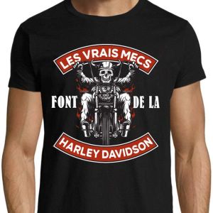 T-SHIRT T-Shirt Noir Homme Biker | Fans of Harley | manche