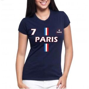 T-SHIRT MAILLOT DE SPORT Tee shirt foot femme Paris - XXL - Bleu
