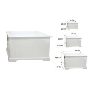Malle De Rangement Blanc Achat Vente Pas Cher