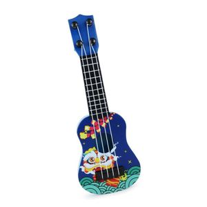 UKULÉLÉ Pwshymi Ukulélé pour enfants Ukulélé modèle Lion de dessin animé pour enfants, 4 cordes, Mini Instrument de jeux ukulele Rouge Bleu