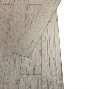 SOLS PVC Planche de plancher PVC autoadhésif 5,21 m² 2 mm Chêne délavé Qqmora yy4879