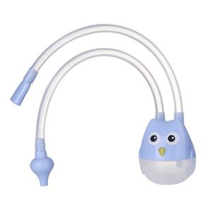 MOUCHE-BÉBÉ Qqmora aspirateur nasal manuel pour nourrissons Aspirateur Nasal manuel pour bébé en forme de hibou, forte puericulture set Bleu
