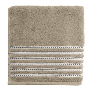 Gris Filet Set de serviettes avec invit/é 100/% /éponge de coton teinte unie avec insert en toile A/ïda /à broder