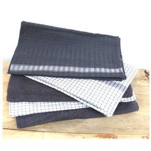 Lot de 4 torchons Terry CAFE RESTAURANT 100/% Coton Absorbant Vert Citron