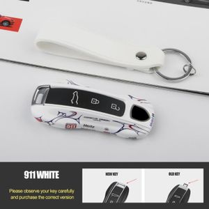 PORTE-CLÉS 911 white-For New Key -Étui à clés pour Porsche Pa