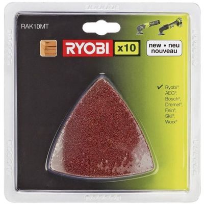 Lot de 10 disques abrasifs Ryobi - 125mm - Grain 100, 120, 240 et 320 -  RO125A10
