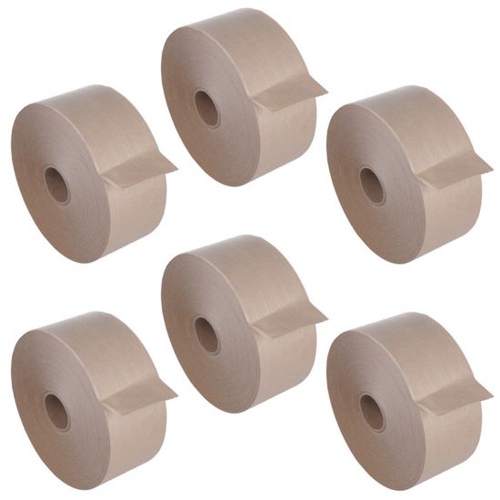 Pack De 6 Rouleaux De Ruban D'emballage Renforcé En Fibres - 2 Pouces X 60 Yards (5,5 Mil) - Transparent - Neuf