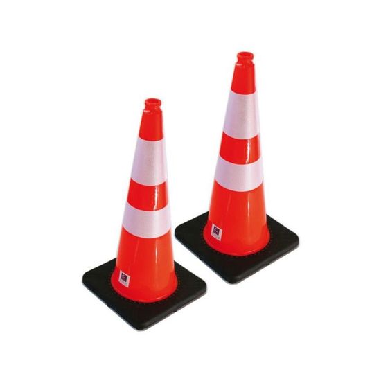 Cônes De Signalisation Réfléchissants AUA - Hauteur 30 Cm, Lot De 2, Pour Chantier Et Sécurité