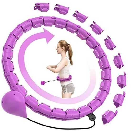 Hoola Hoop Fitness lesté Hula Circle 24 Ring de Fitness détachables avec Ball à