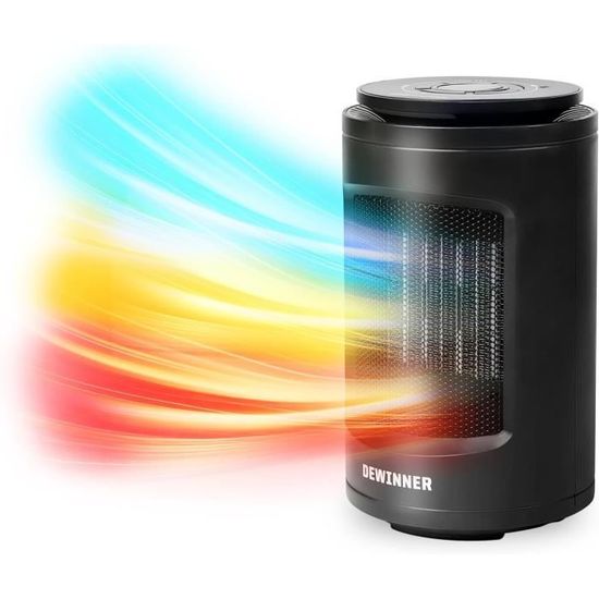 Radiateur Soufflant Céramique 1200W Journeyside - 2 Réglages, Minuterie, Sécurité Anti-basculement Pour Bureau/chambre