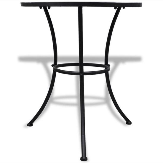 Tables D Exterieur Table Mosaique 60 Cm Coloris Bleu Blanc