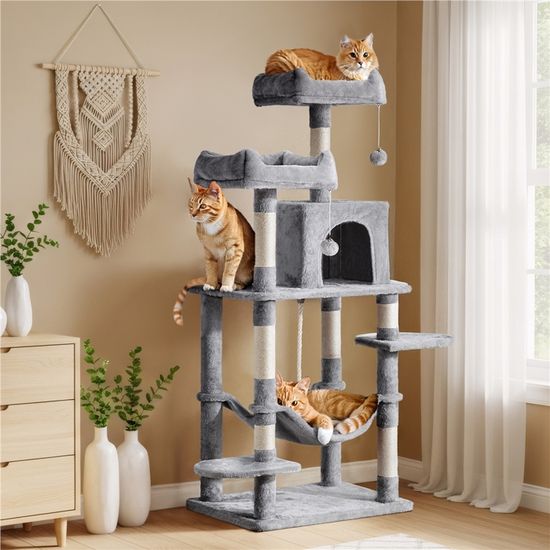 Yaheetech Arbre A Chat 61 X 51 X 147 Cm Gris Griffoir Tour D Activites Niche Perchoirs Hamac Cdiscount Animalerie Yaheetech Arbre A Chat 61 X 51 X 147 Cm Gris Griffoir Tour D Activites Niche Perchoirs Hamac Cdiscount Animalerie