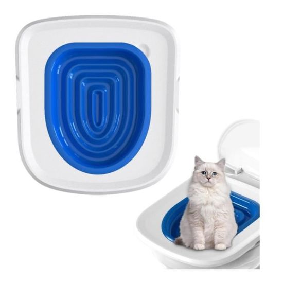 Kit D'apprentissage Toilette Pour Chat - Siège Anti-fuites, Non Collant, Pour Appartement Ou Salle De Bain (39x36,5 Cm) - 10