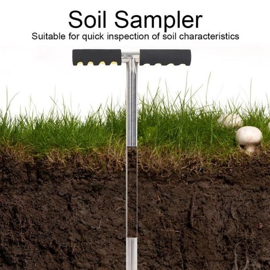 Sonde à Sol En Acier Inoxydable – Longueur 105 Cm – Bouche 50 Mm Avec Pédale – Pour Jardinage - 5