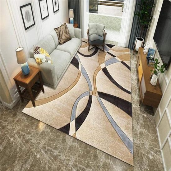Tapis Moderne Effet Marbre Noir Et Blanc – Doux, Antidérapant, Lavable, Pour Salon Ou Chambre (160x230cm)
