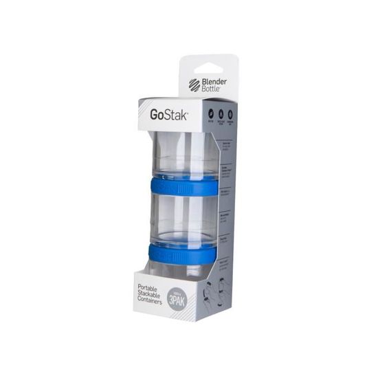 Blender Bottle GoStak Boîte 3x 100ml Boîtes Bleu Cdiscount Electroménager