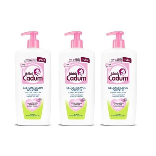 Composition CADUM Bébé - Gel nettoyant corps et cheveux douceur