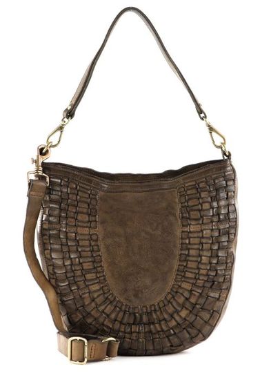 Sac à Épaule CAMPOMAGGI Shopping Bag Vertical - Cuir Cognac - Neuf Avec Étiquettes