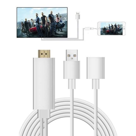 Wecast 1080P HDMI HDTV Câble Smartphone vers HDMI Câble Adaptateur Soutien IOS Android Système
