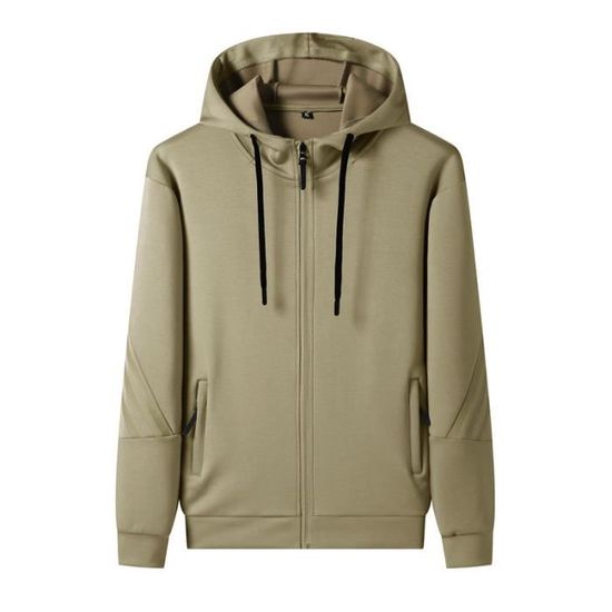 Sweat Zippé Homme Sans Capuche - Coupe Ample, Tissu Doux | Pour Sport, Quotidien, Automne | Taille Standard à Grande