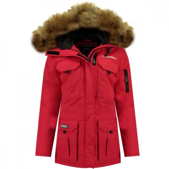 Parka Rouge Femme Geographical Norway Alpes Red Cdiscount Pr t