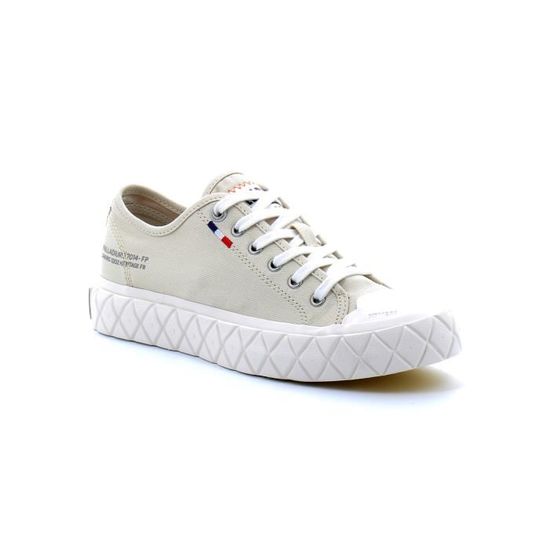 Palladium Classiques Crantées Beige Sable Taille 36 - Chaussures Femme Occasion, Bonne état Général, Fabrication France