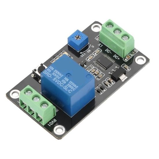 2 Modules Relais à Retard NE555 - Minuterie Réglable 0-10 Sec, 12V, Pour Arduino, Raspberry Pi