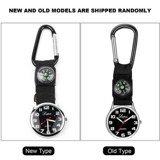 Montre D'infirmière à Clip – Double Affichage Aiguilles/chiffres, Boussole – Camouflage, étanche, Clip Ceinture Ou Sac - 4