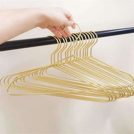 10 Cintres Métal Luxe 5mm - 45cm - Support Jusqu'à 12kg - Qualité Hôtelière - Neusu
