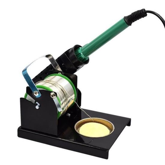 Support Fer à Souder DBL 936 - Base En Alliage Aluminium Noir - Dissipation Thermique Pour Station De Soudure