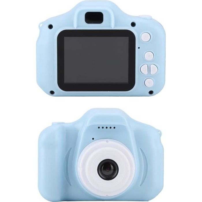 Appareil photo numérique HD 1080P pour enfants Mini portable 2.0 pouces IPS couleur écran IPS (Bleu)